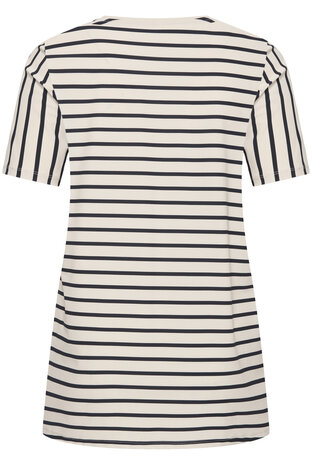 Plus Basics T-shirt met V- hals 