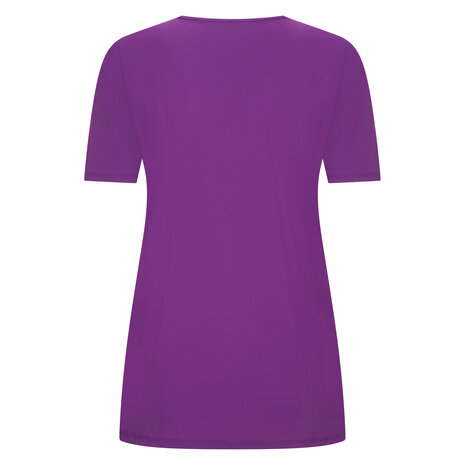 Plus Basics T-shirt slim fit in de kleur lavendel