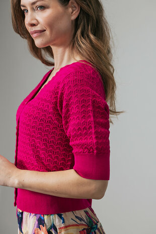 Label Dot Kim fuchsia