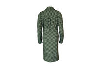 Blouse Flashy Long dark green with dots.