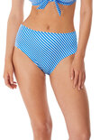 Beach hut high waist bikini broekje in zwart of blauw.
