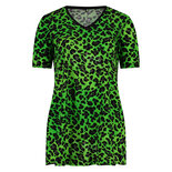 T-shirt Plus Basics Leopard Lime