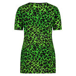 T-shirt Plus Basics Leopard Lime