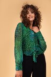 Blouse met panterprint.