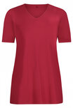 Plus Basics T-shirt met V-hals Ruby red
