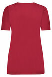 Plus Basics T-shirt met V-hals Ruby red