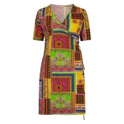 Plus Basics wrap dress Folklore Patches