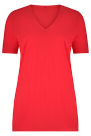 Plus Basics T-shirt slim fit in het rood
