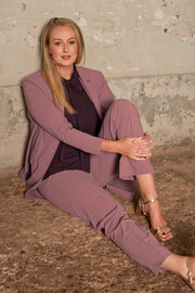 Plus basics lange blazer mauve