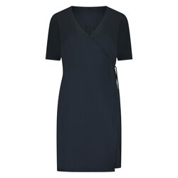 Plus Basics wrap dress black.