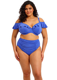 Elomi Plain sailing azuur Uw Bikini Top met roezel.