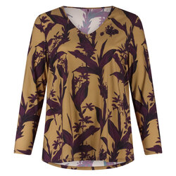 Plus Basics T-shirt met V- hals 