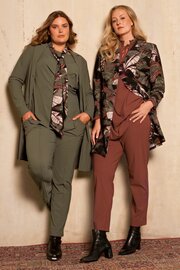 Plus basics lange blazer Mud