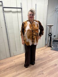 Jean Marc Philippe blouse bruin tinten.