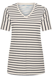 Plus Basics T-shirt met V- hals 