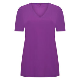 Plus Basics T-shirt slim fit in de kleur lavendel