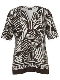 Via Appia Due T-shirt in wit/bruin