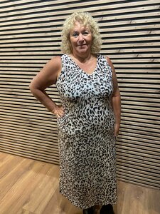 Singlet jurk in panter print van only-M.