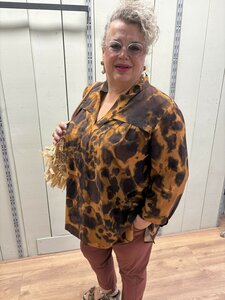 Jean Marc Philippe blouse in bruin tinten