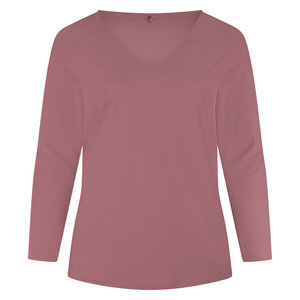Plus Basics T-shirt met V- hals 