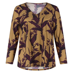 Plus Basics T-shirt met V- hals 