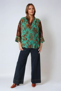 Jean Marc Philippe blouse in groen/bruin tinten