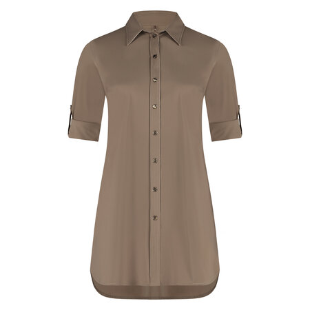 Blouse Long LS Brown