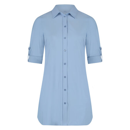 Blouse long light blue Plus Basics