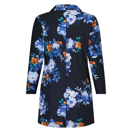 Lange Blazer in de print Fruit & Flowers van Plus Basics