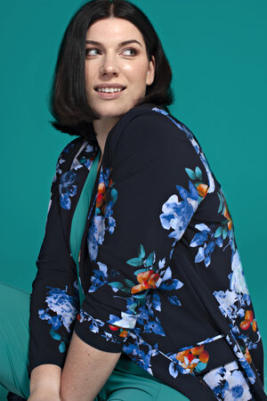 Wrap jacket Plus Basics Fruit and Flowers