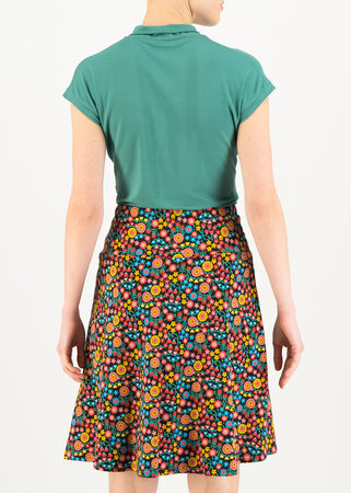 T-shirt met kap mouw en V-hals van Blutsgeschwister in het groen
