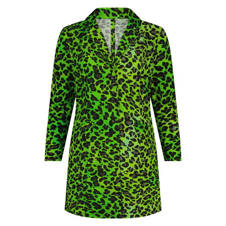 Lange blazer van Plus Basics Lime Leopard