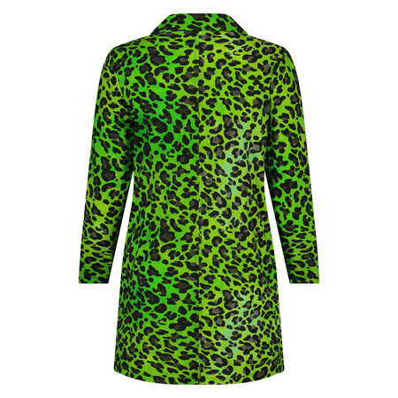Lange blazer van Plus Basics Lime Leopard