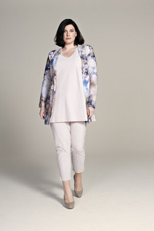 Plus Basics wrap jacket Pastel Flowers