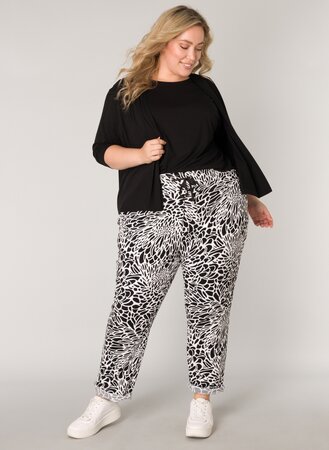Broek 30 inch zwart/wit