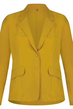 Korte blazer in oker van Plus Basics