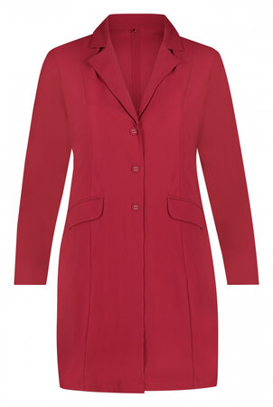 Lange blazer in de kleur Ruby Red van Plus Basics