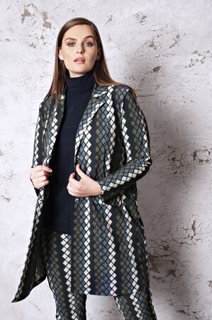 Plus basics Lange blazer serie Scotch Argyle