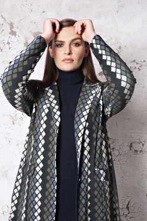 Plus basics Lange blazer serie Scotch Argyle