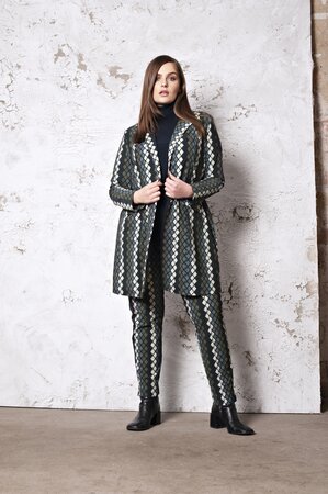 Plus basics Lange blazer serie Scotch Argyle