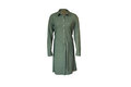 Blouse Flashy Long dark green with dots.