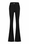 Pantalon met flared fit in het zwart.