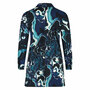 Blouse long LS blue stone