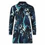 Blouse long LS blue stone