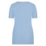 T-shirt met V-hals van Plus Basics in light blue.