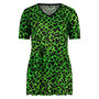 T-shirt Plus Basics Leopard Lime