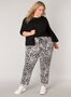 Broek 30 inch zwart/wit