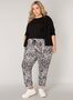 Broek 30 inch zwart/wit