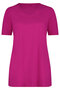 Plus Basics T-shirt met V-hals in pink.