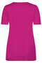 Plus Basics T-shirt met V-hals in pink.